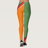 Leggings Diagonale orange, verte et rouge (Dos)