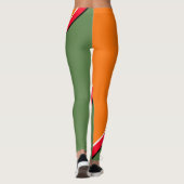 Leggings Diagonale orange, verte et rouge (Dos)