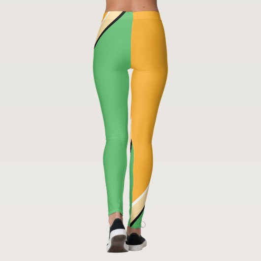 Leggings Diagonale orange, verte, jaune (Dos)