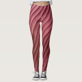 Leggings Diagonale rouge feuille (Devant)