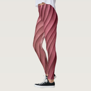 Leggings Diagonale rouge feuille