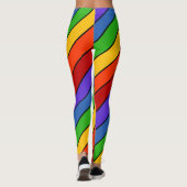 Leggings Diagonale striée arc-en-ciel (Dos)