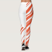 Leggings Diagonales en orange et blanc (Dos)