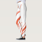 Leggings Diagonales en orange et blanc (Gauche)