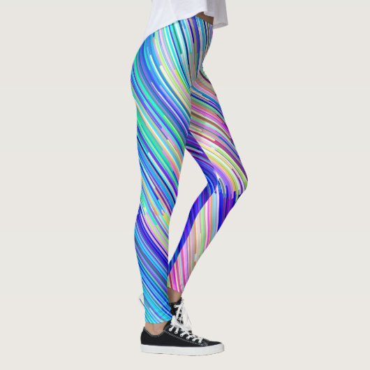 Leggings Diagonales multicolores colorées (Droite)