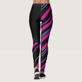 Leggings Diagonales - rose, violet, bleu et noir (Dos)
