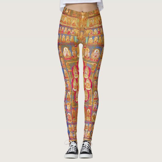 Leggings Diagramme cosmique Mandala pour la méditation (Devant)