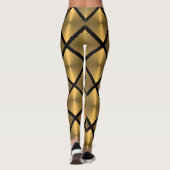 Leggings Diamant Carrelage Motif or (Dos)