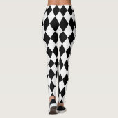Leggings Diamant gothique de bouffon noir et blanc (Dos)