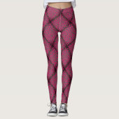 Leggings Diamant rose chaud Motif de mosaïque moderne (Devant)