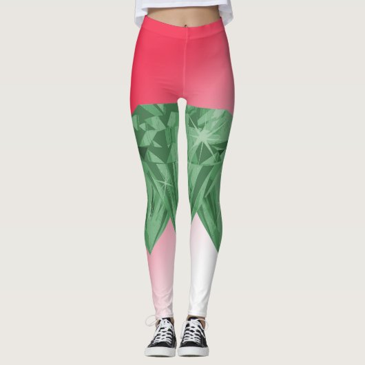 Leggings Diamants à Noël Pere (Devant)