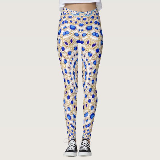 Leggings Diamants bleus (Devant)