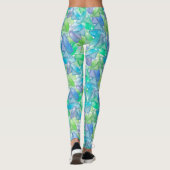 Leggings Diamants cristaux de violet bleu vert transparent (Dos)