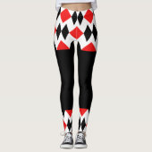 Leggings Diamants et noir uni (Devant)