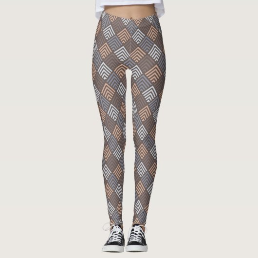 Leggings Diamants Multi-Beige Designer (Devant)