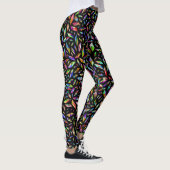 Leggings Diamants multicolores sur fond noir (Droite)