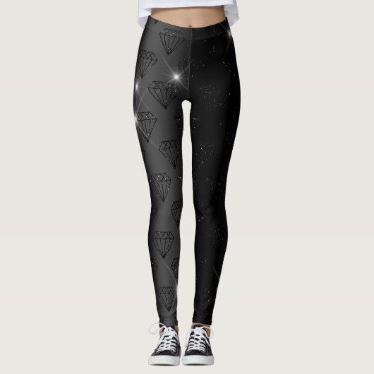 Leggings Diamants noirs (Devant)