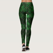 Leggings Diamants verts et or élégants (Dos)