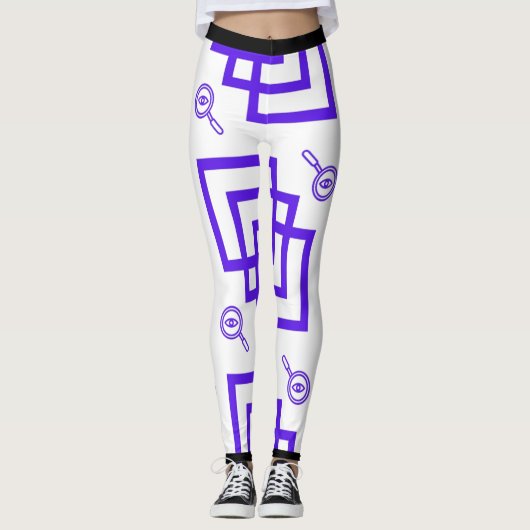 Leggings d'icône Monoline Search - minimaliste mod (Devant)