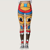Leggings dieu tiki hawaïen (Devant)