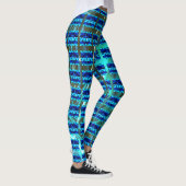 Leggings Différents bleus, différents rayés ou formes (Droite)
