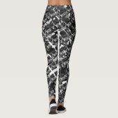 Leggings Différents gris, différents rayés transversaux (Dos)