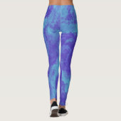 Leggings Diffusion Abstraite bleu violet (Dos)