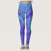 Leggings Diffusion Abstraite bleu violet (Devant)