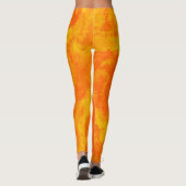 Leggings Diffusion Abstraite orange jaune (Dos)