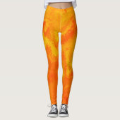 Leggings Diffusion Abstraite orange jaune (Devant)