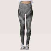 Leggings Diffusion gris Abstraite (Devant)