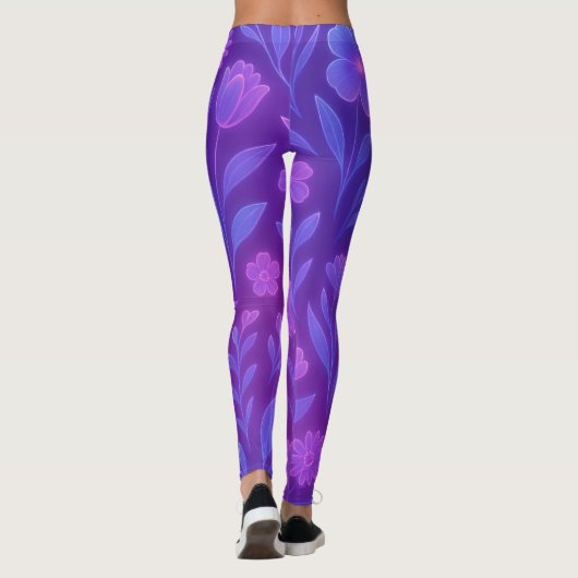 Leggings Digital Bloom Future Pattern | Floral Futuriste (Dos)