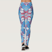 Leggings Digital Floral Graphisme Girly Art moderne (Dos)