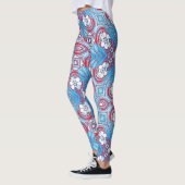 Leggings Digital Floral Graphisme Girly Art moderne (Gauche)