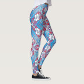 Leggings Digital Floral Graphisme Girly Art moderne (Droite)