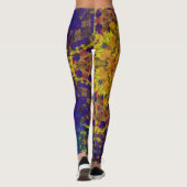 Leggings Digital Mandala jaune bleu et violet (Dos)