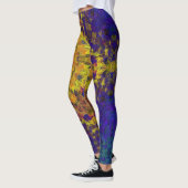 Leggings Digital Mandala jaune bleu et violet (Gauche)