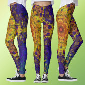 Leggings Digital Mandala jaune bleu et violet