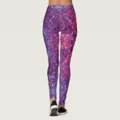 Leggings Digital Mandala rose violet et bleu (Dos)