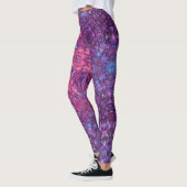 Leggings Digital Mandala rose violet et bleu (Gauche)