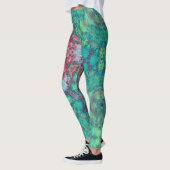 Leggings Digital Mandala rouge vert et bleu (Gauche)