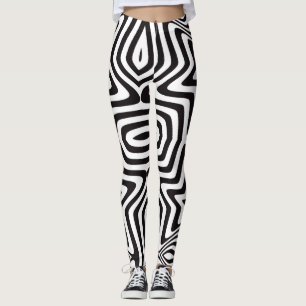 Leggings d'illusion Black & White Star - Hypnotiqu