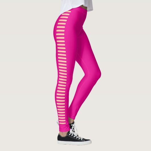 Leggings d'illusion rose chaud (Droite)