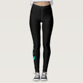 LEGGINGS D'ILLUSTRATION DE LA PLONGÉE TURQUOISE (Devant)