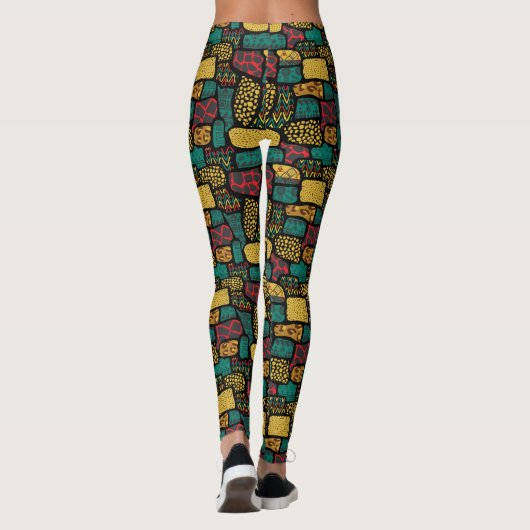 Leggings d'impression africains (Dos)