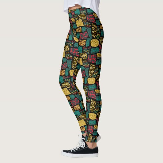 Leggings d'impression africains (Gauche)