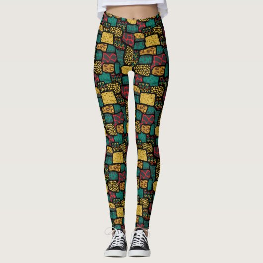 Leggings d'impression africains (Devant)