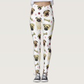 Leggings d'impression Carlin blanc (Devant)