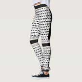 Leggings d'impression chic noir et blanc (Gauche)