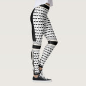 Leggings d'impression chic noir et blanc (Droite)